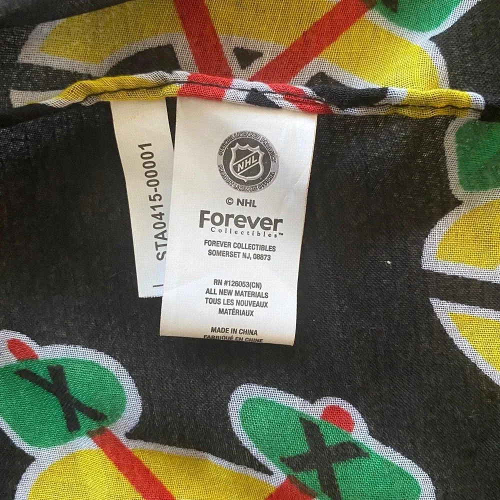 Chicago Blackhawks Infinity Scarf Black Womens One Size NHL Forever Collectibles